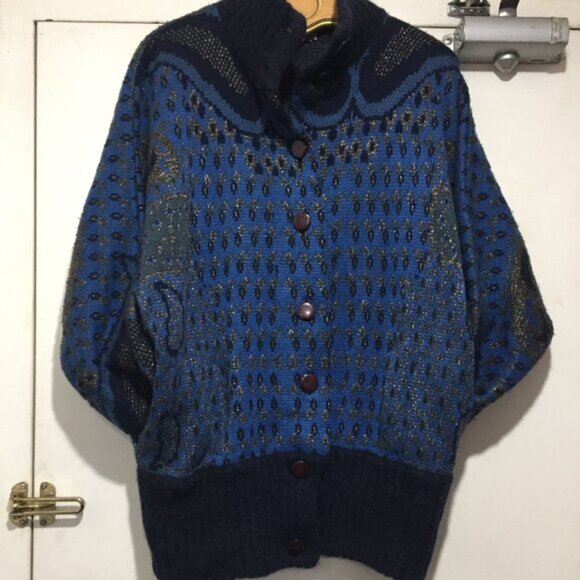 VINTAGE SPANNER IMPORTS MOHAIR WOOL BLEND KNIT SWEATER JACKETS SIZE M - Picture 5 of 8